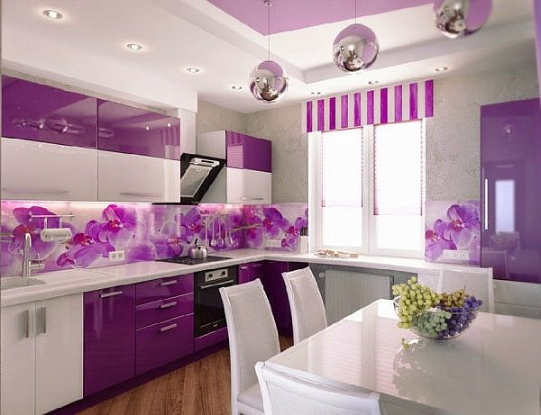 фото фиолетовой кухни