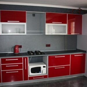 фото красной кухни