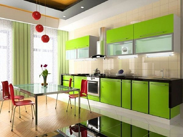 фото зеленой кухни