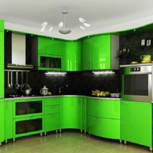Кухня зеленая ze-18
