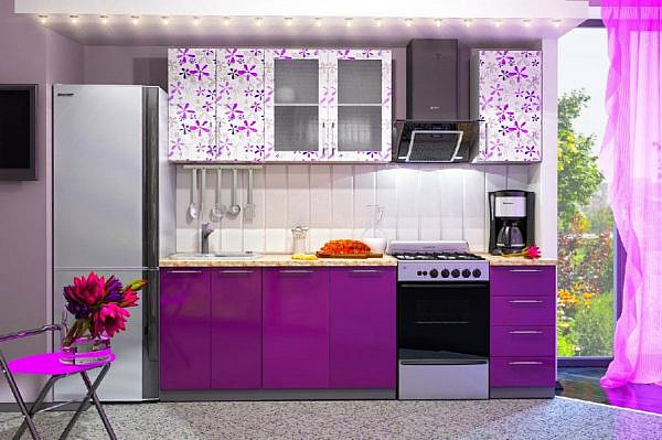 Кухня фиолетовая fo-