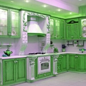 Кухня зеленая ze-20