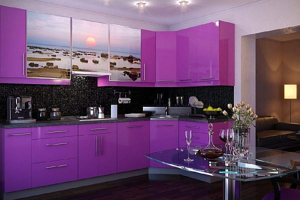 Кухня фиолетовая fo-01
