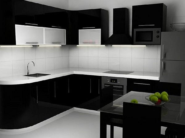 Кухня черная CR-09