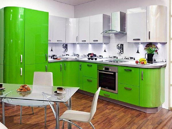 Кухня зеленая ze-09