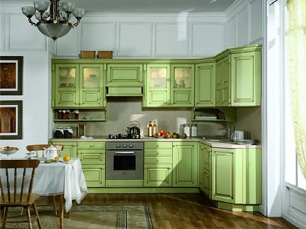 Кухня зеленая ze-10