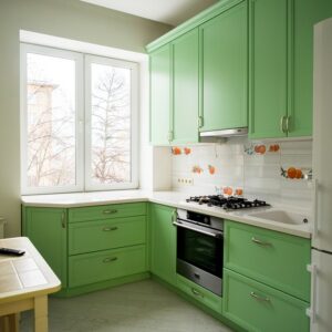 Кухня зеленая ze-41