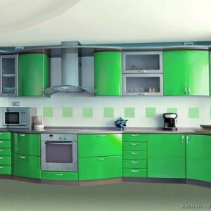 Кухня зеленая ze-45