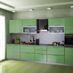 Кухня зеленая ze-49