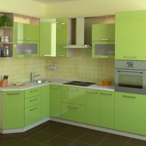Кухня зеленая ze-50