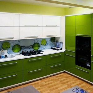 Кухня зеленая ze-56