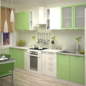 Кухня зеленая ze-66
