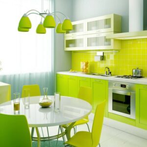 Кухня зеленая ze-77