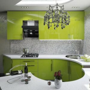 Кухня зеленая ze-81