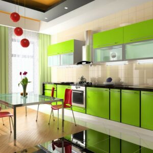 Кухня зеленая ze-85