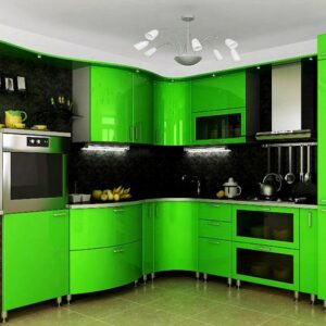 Кухня зеленая ze-96