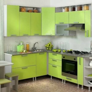 Кухня зеленая ze-98