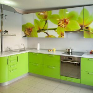 Кухня зеленая ze-101